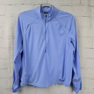 Mountain Hardware Half Zip Pastel Blue Jacket Coat Womens M Outdoors Hiking